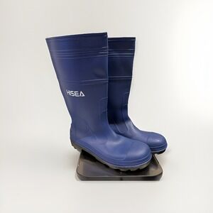 HISEA Men Mid-Calf Rain Boots w/Steel Shank Waterproof Fishing Rubber‎ Boot